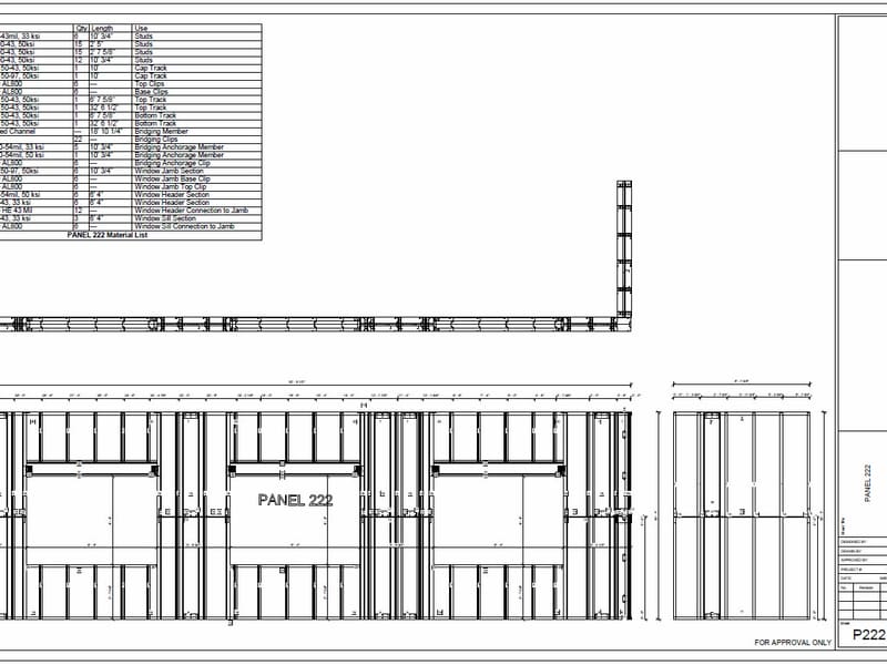 Metal Stud Shop Drawings services by Konstruction Group in Toronto