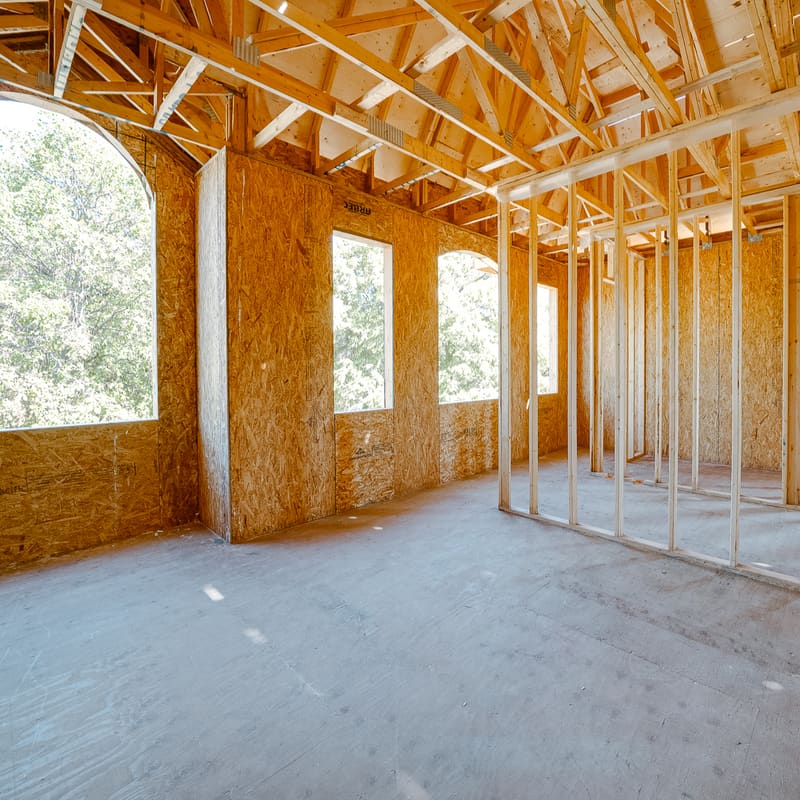 SIP wall panel installation on custom home